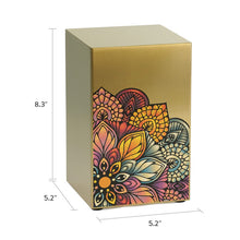 Mandala Companion Cremation Urn - Right Side - Dimensions