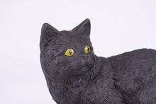 Black Coat Shorthair Cat Figurine Pet Urn