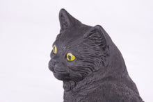 Black Coat Shorthair Cat Figurine Pet Urn