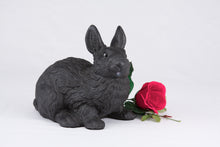 Black Rabbit Resin Figurine Pet Urn
