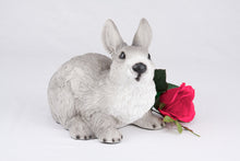 Gray Rabbit Resin Figurine Pet Urn