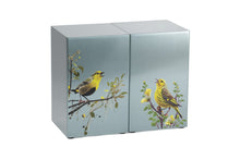 Birds Pewter Companion Urn - Left Side - Artistic