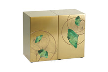 Ginkgo Leaf Bronze Companion Urn - Right Side - Artistic