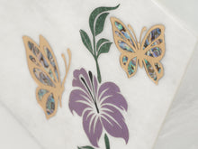 Gold-Accented Butterfly White Marble Adult Cremation Urn - Artistic