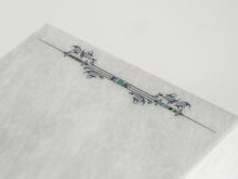 Dark Blue Scroll White Marble Adult Cremation Urn - Artistic