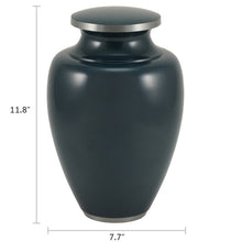 Classic Vase Form Navy Extra Large Cremation Urn - Dimensions
