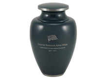 Classic Vase Form Navy Extra Large Cremation Urn - Personalized