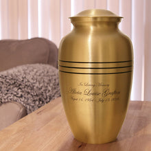 Classic Bronze Three Band Adult Cremation Urn - Lifestyle