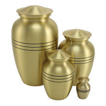 Classic Bronze Three Band Large Cremation Urn - Series