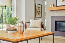 Pewter Brass Extra Large Pet Urn with Classic Three Bands - Lifestyle