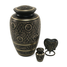 Classic Engraved Brass Ornate Keepsake Urn - Series