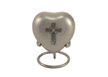 Celtic Cross Brass Heart Keepsake Urn - Artistic