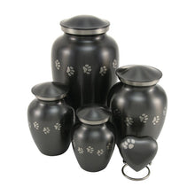 Classic Slate Paw Print Band Pet Small Cremation Urn - Series