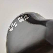 Two Pewter Paw Slate Heart Small Pet Cremation Urn - Artistic