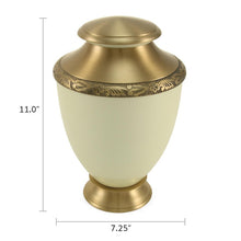 Heirloom Pearl Adult Cremation Urn - Dimensions