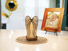 Angel Wings Textured Pewter Urn Base - Lifestyle