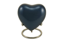 Moonlight Blue Brass Heart Keepsake with Glossy Finish - Artistic