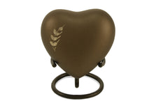 Aero Wheat Heart Keepsake Urn - Artistic