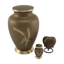 Aero Wheat Heart Keepsake Urn - Series