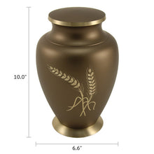 Aero Wheat Adult Cremation Urn - Dimensions
