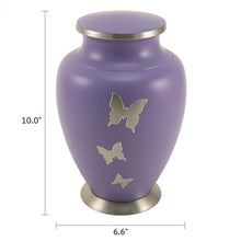 Aero Butterfly Adult Cremation Urn - Dimensions