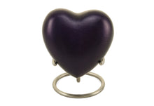 Deep Purple Aluminum Heart Keepsake Urn - Artistic