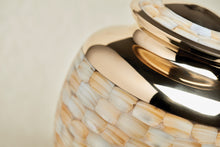Brass Mother of Pearl Extra Large Cremation Urn - Artistic