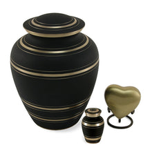 Brass Onyx Engraving Band Black Keepsake Urn - Series