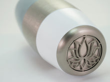 Two-Tone Lotus Lid Pewter Scattering Adult Cremation Urn - Artistic