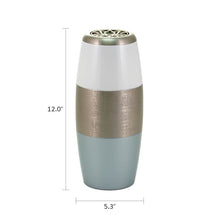 Two-Tone Lotus Lid Pewter Scattering Adult Cremation Urn - Dimensions