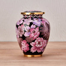 Blush Cloisonné Medium Pet Cremation Urn with Floral Design - Lifestyle
