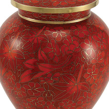Autumn Leaves Cloisonné Adult Cremation Urn - Artistic