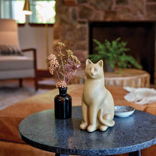 Fawn Cozy Cat Medium Pet Cremation Urn - Lifestyle