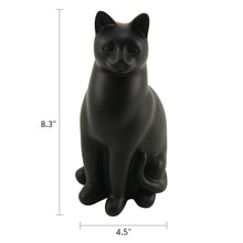 Black Cozy Cat Medium Pet Cremation Urn - Dimensions