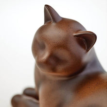 Tabby Slumber Cat Medium Pet Cremation Urn - Artistic
