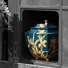 Orchid Indigo Adult Cremation Urn - Lifestyle