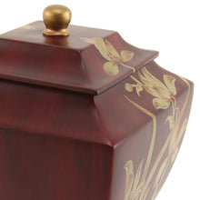 Orchid Burgundy Adult Cremation Urn - Artistic