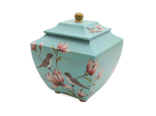Magnolia Lovebirds Blue Resin Adult Cremation Urn - Personalized 