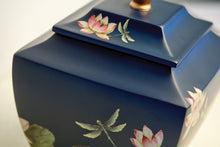 Water Lily Dragonflies Blue Resin Adult Cremation Urn - Artistic