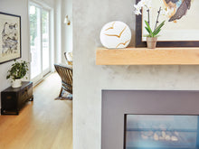 Gold Bird Textured Glossy White Ceramic Adult Cremation Urn - Lifestyle