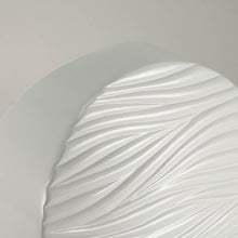 Soft Waves Textured Glossy White Ceramic Adult Cremation Urn - Artistic