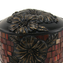 Hibiscus Stained Glass Mosaic Adult Cremation Urn - Artistic