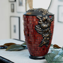 Hibiscus Stained Glass Mosaic Adult Cremation Urn - Lifestyle