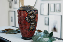 Hibiscus Stained Glass Mosaic Adult Cremation Urn - Lifestyle