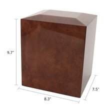 Geometric Amber with Divider Companion Urn - Dimensions