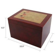 Autumn Leaves Memory Chest Extra Large Cremation Urn - Dimensions