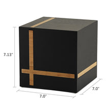 Ebony and Bamboo Contemporary Extra Large Cremation Urn - Dimensions