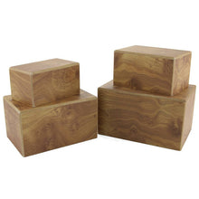 Natural MDF Woodgrain Large Cremation Box Urn - Size