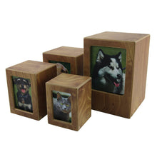 Natural Finish Photo Frame Medium Pet Cremation Urn - Series