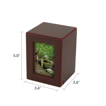 Cherry Photo Frame Small Pet Cremation Urn - Dimensions